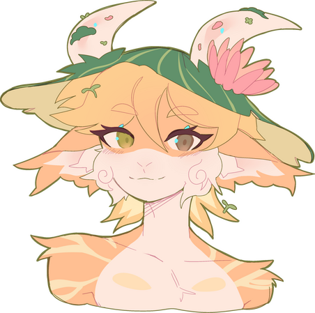 headshot with binary sketch lines and flat coloring. Proposed price: $35