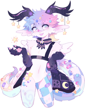 halfbody with binary pen sketch lines and full render coloring. Proposed price: $50