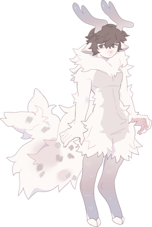 fullbody with smooth-pen sketch lines and flat coloring. Proposed price: $60